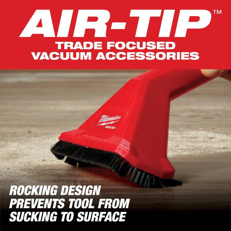 Milwaukee AIR-TIP 1-1/4 in. - 2-1/2 in. Utility Nozzle and 2-In-1 Utility Brush Attachment Kit for Wet/Dry Shop Vacuums (2-Piece) - 49-90-2038-49-90-2028