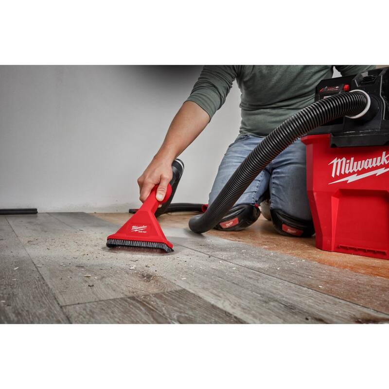 Milwaukee AIR-TIP 1-1/4 in. - 2-1/2 in. Utility Nozzle and 2-In-1 Utility Brush Attachment Kit for Wet/Dry Shop Vacuums (2-Piece) - 49-90-2038-49-90-2028