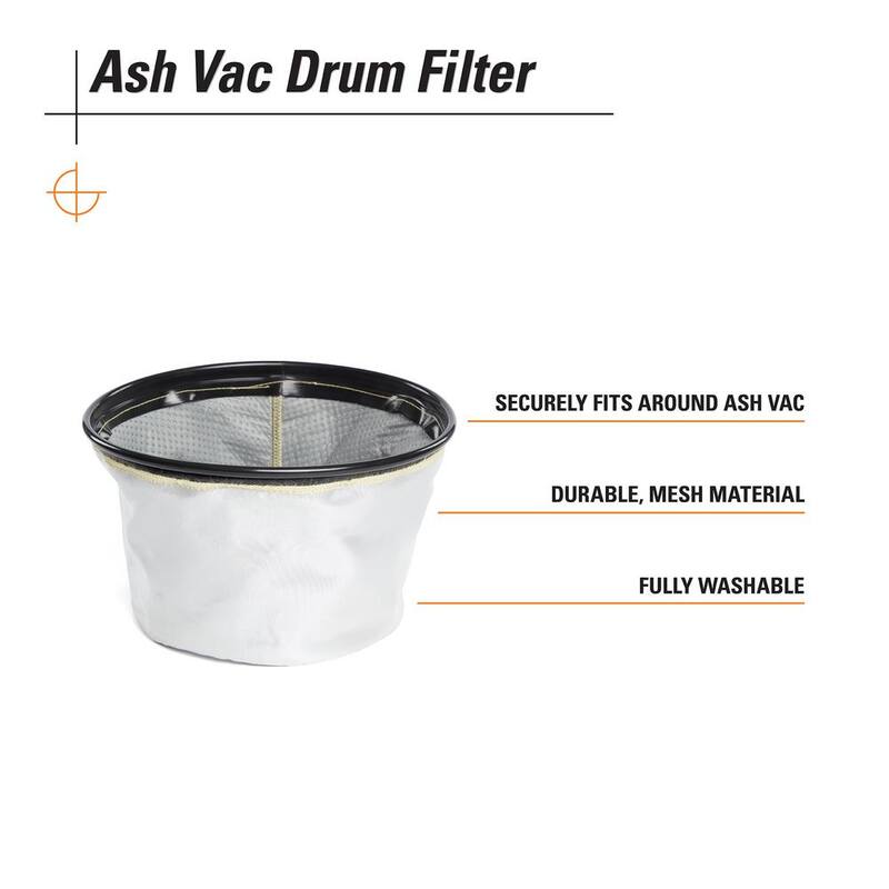 RIDGID Replacement Dry Pick-up Only Shop Vac Micro Cloth Drum Filter for 5 Gal. Ash Vacuum HDAV0500 (1-Pack) - VFA0500