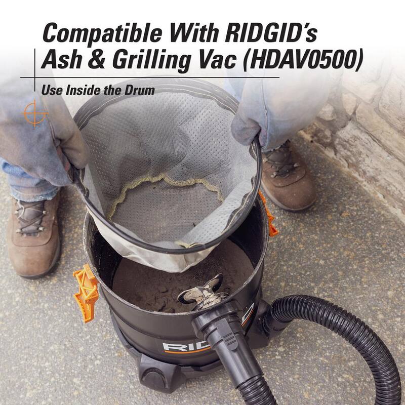 RIDGID Replacement Dry Pick-up Only Shop Vac Micro Cloth Drum Filter for 5 Gal. Ash Vacuum HDAV0500 (1-Pack) - VFA0500