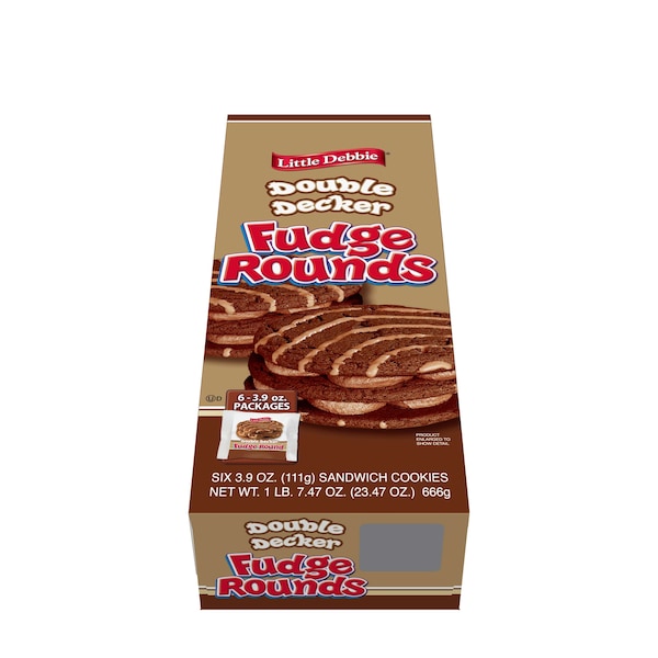 Little Debbie Máquina expendedora doble de Fudge Round, paquete de 54 - 89291
