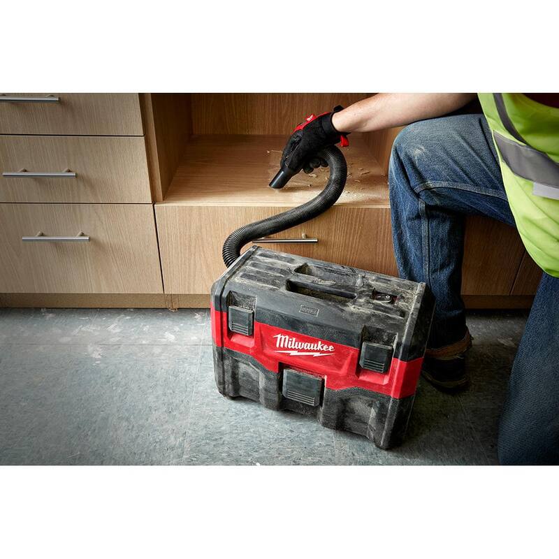 Milwaukee M18 18-Volt 2 Gal. Lithium-Ion Cordless Wet/Dry Vacuum & AIR-TIP Conduit Line Puller Attachment For Wet/Dry Shop Vacuums - 0880-20-49-90-2024
