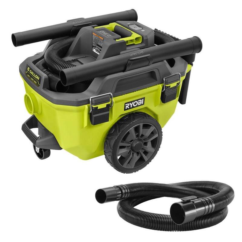 RYOBI ONE+ 18V Cordless 6 Gal. Wet Dry Vacuum (Tool Only) with 7 ft. x 1-7/8 in. Replacement Hose - A32VH02-PCL735B