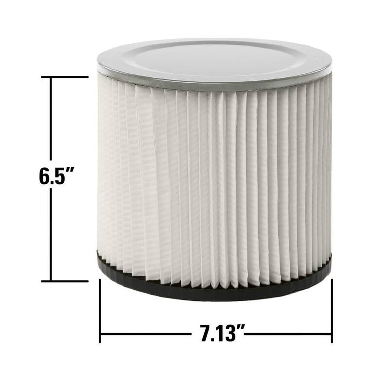 MULTI FIT General Dirt and Debris Wet Dry Vacuum Replacement Cartridge Filter for Most Shop-Vac Branded Shop Vacs (6-Pack) - VF2007B