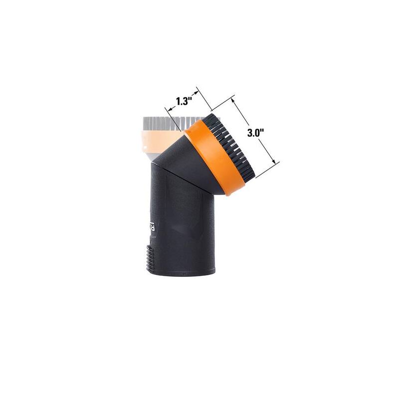 RIDGID 2-1/2 in. NXT Max Rotating Dusting Brush Shoe Kit Shop Vac Attachments with Hard Bristles for RIDGID NXT Wet Dry Vacuums - SK0101