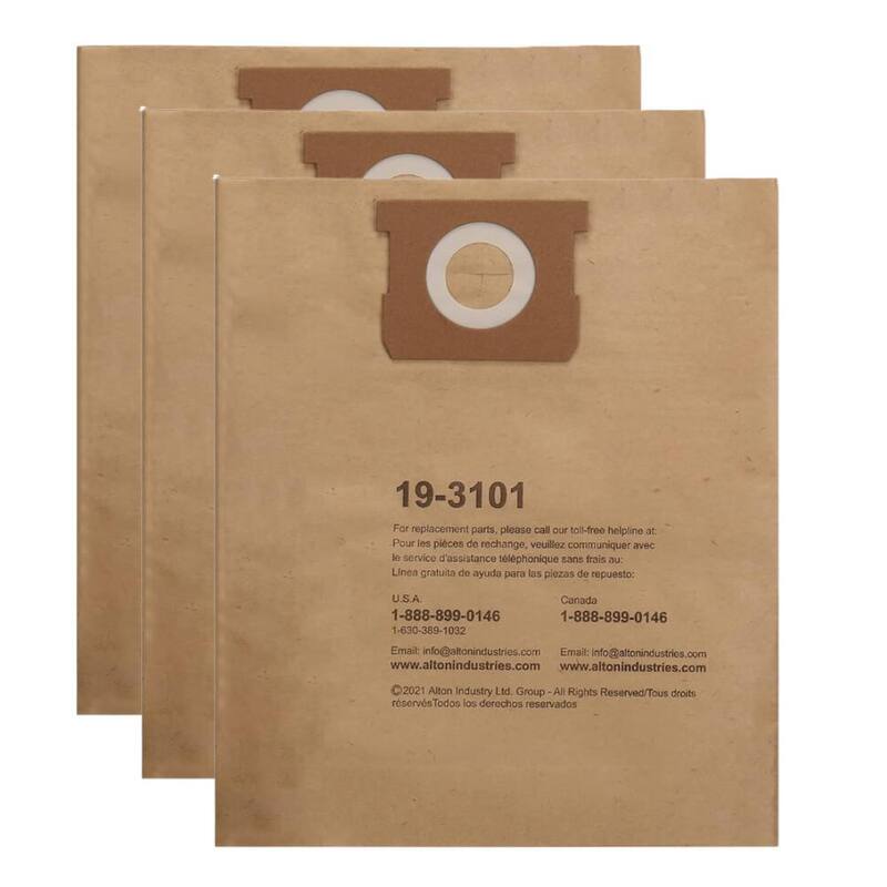 Stanley 9 Gal. to 12 Gal. Disposable Filter Bag for Wet/Dry Vacuums (3-Pack) - 19-3101