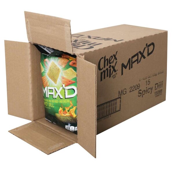 Mezcla de bocadillos Chex Mix Spicy Dill 4.25 oz., paquete de 8 - 16000-15088.