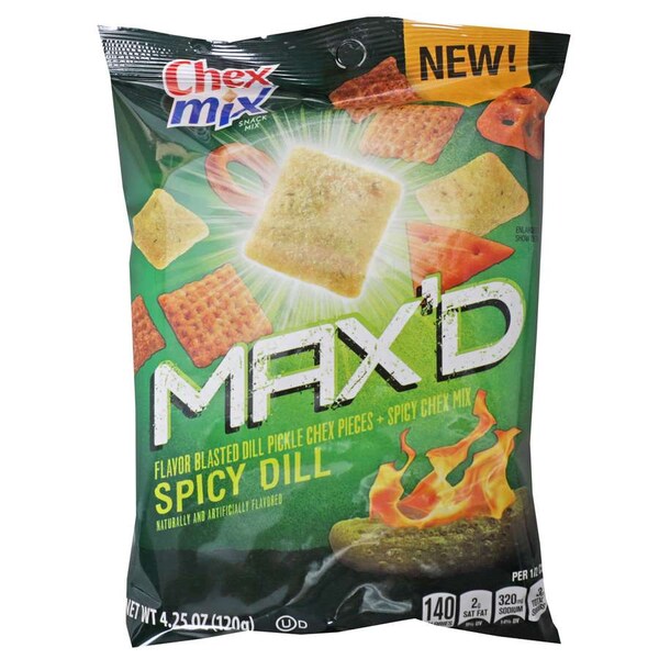 Mezcla de bocadillos Chex Mix Spicy Dill 4.25 oz., paquete de 8 - 16000-15088.