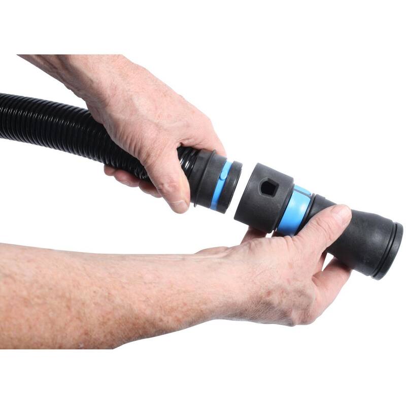 Cen-Tec 16 ft. Quick Click Antistatic Vacuum Hose for Shop Vacs with Expanded Multi-Brand Power Tool Adapter Set - 95578