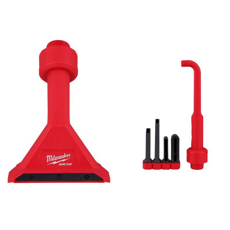 Milwaukee AIR-TIP 1-1/4 in. to 2-1/2 in. Magnetic Utility Nozzle and 4-IN-1 Right Angle Wet/Dry Vacuum Attachment Kit (5-Piece) - 49-90-2032-49-90-2026