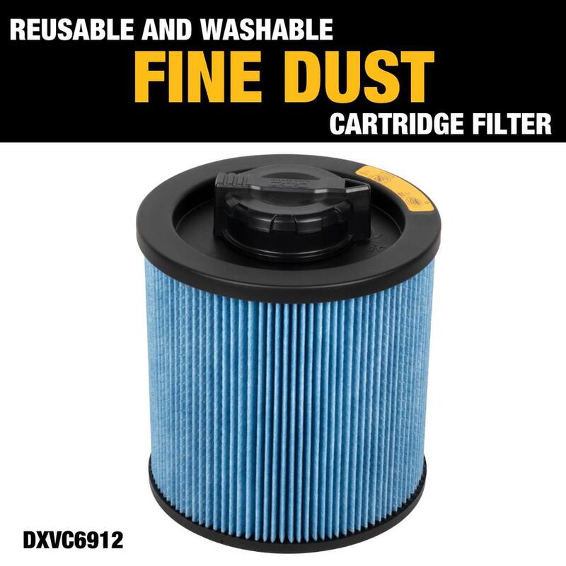 DEWALT 3-Pack Disposable Bag and Fine Dust Cartridge Filter Combo Pack for 12-16 Gallon Wet/Dry Vacuums - 6912-4102