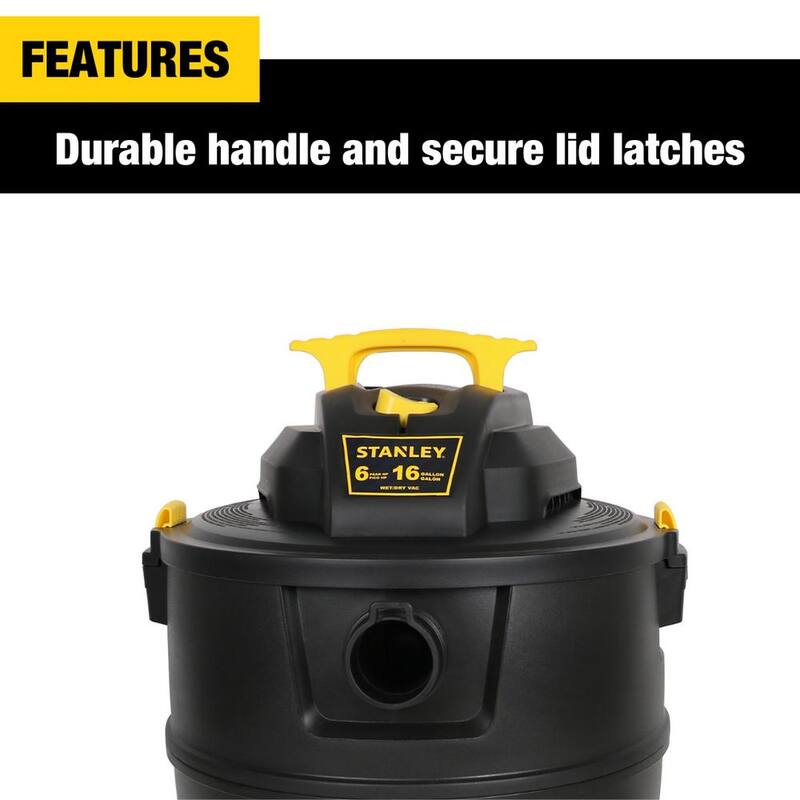 Stanley 16 Gal. Wet/Dry Vacuum with Hose Accessories - SL18199P-16A