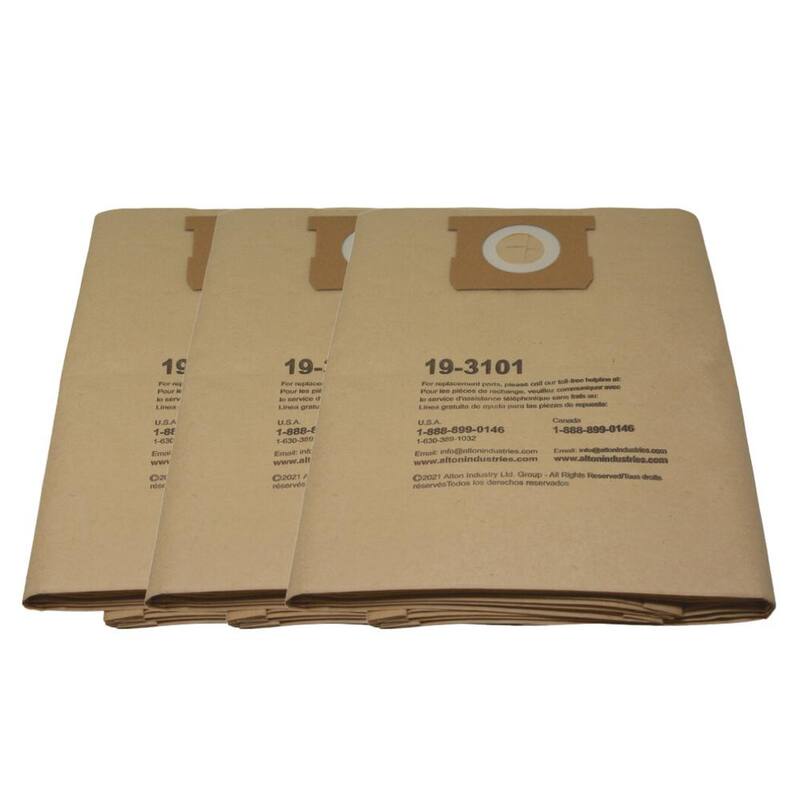 Universal Disposable Filter Dust Bag for 10 Gallon Wet/Dry Vacuum - 3 Pack - AT19-3101