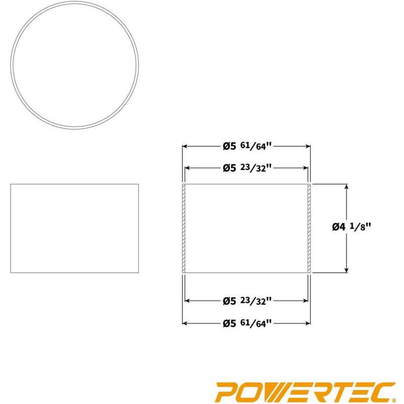 ‎POWERTEC 6 in. Hose Splice for Dust Collector Fitting (2-Pack) - 70280