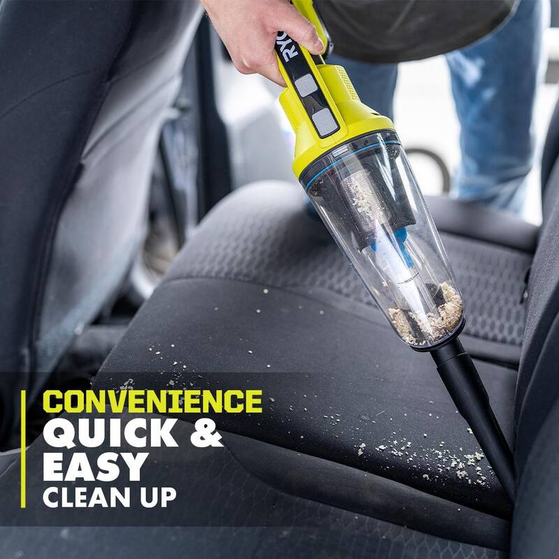 RYOBI ONE+ 18V Cordless Wet/Dry Hand Vacuum (Tool Only) with ONE+ 18V 2.0 Ah Lithium-Ion Battery - PCL702B-PBP006
