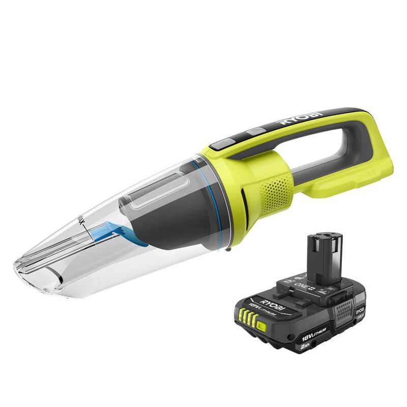 RYOBI ONE+ 18V Cordless Wet/Dry Hand Vacuum (Tool Only) with ONE+ 18V 2.0 Ah Lithium-Ion Battery - PCL702B-PBP006