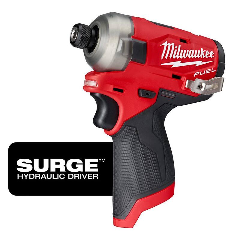 Milwaukee M12 FUEL 12-Volt Lithium-Ion Cordless 1.6 Gal. Wet/Dry Vacuum and SURGE Impact Driver with 4.0 Ah Battery and Charger - 0960-20-48-59-2440-2551-20