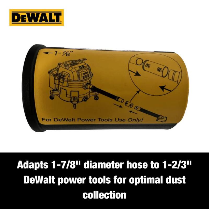DEWALT Adapter 1-7/8 in. Hose to 1-2/3 in. Power Tools for Dust Collection - DXVA19-2780