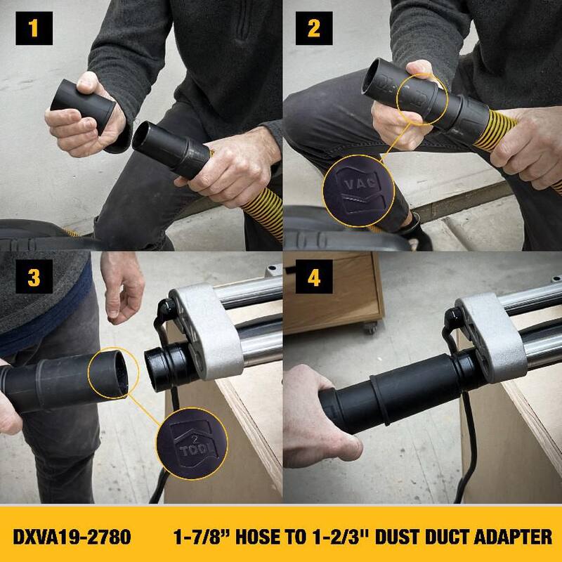 DEWALT Adapter 1-7/8 in. Hose to 1-2/3 in. Power Tools for Dust Collection - DXVA19-2780