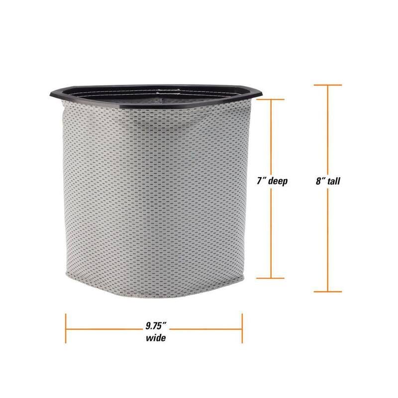 RIDGID Replacement Dry Pick-up Only Shop Vac Micro Cloth Filter for RIDGID 6 Quart NXT Backpack Vacuum HDB600 (1-Pack) - VFB102