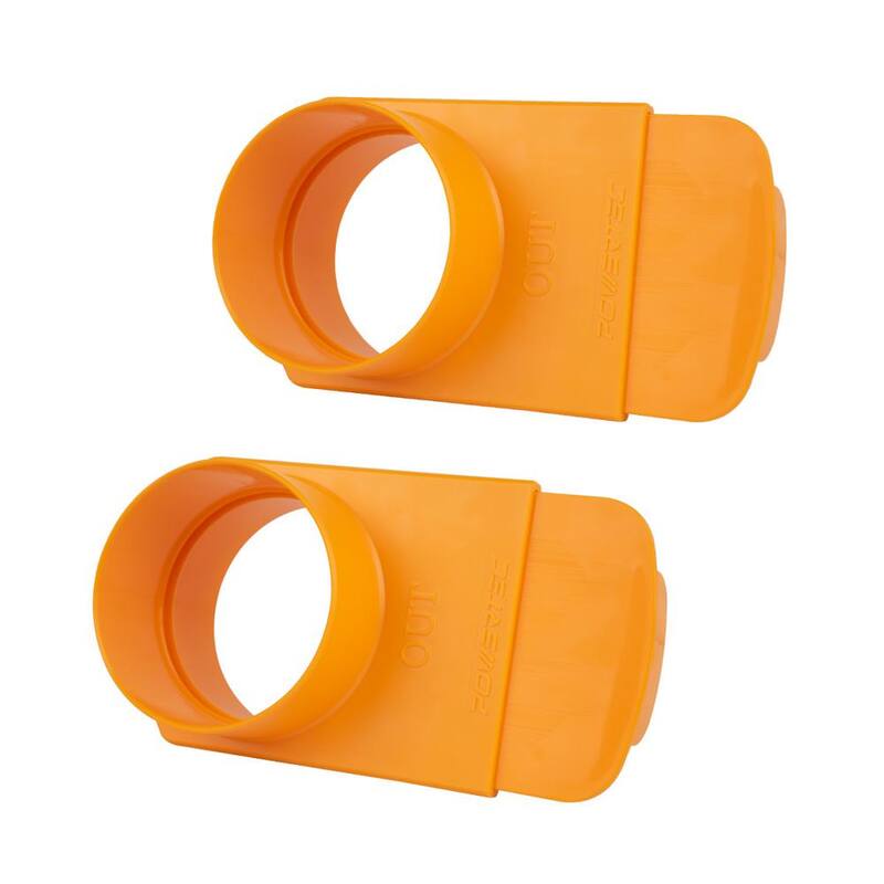 POWERTEC 4 in. Integrated Blast Gate Clog Resistant, Anti Gap Tapered ABS Plastic Fitting for Dust Collection Systems (2-Pack) - 70295-P2