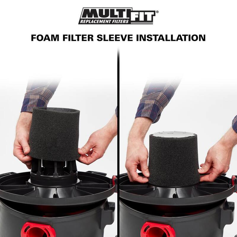 MULTI FIT Replacement Wet Debris Application Wet Dry Vacuum Foam Sleeve Filter for Select Shop-Vac Brand Shop Vacs (3-Pack) - VF2001A