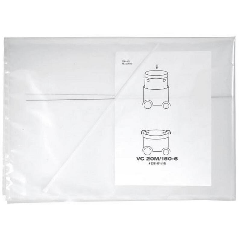 Hilti VC 150-10 40M 8 Gal. Plastic Wet/Dry Vacuum Dust Bags (10-Pack) - 2262095