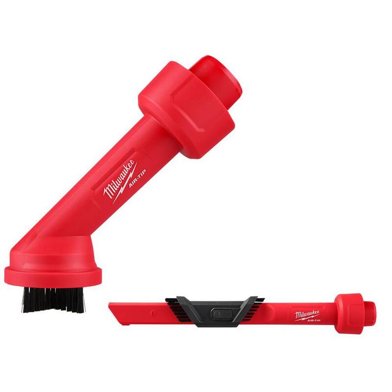Milwaukee AIR-TIP 1-1/4 in. to 2-1/2 in. Cross Brush Tool and 3-IN-1 Crevice Tool Wet/Dry Shop Vacuum Attachment Kit (2-Piece) - 49-90-2035-49-90-2023