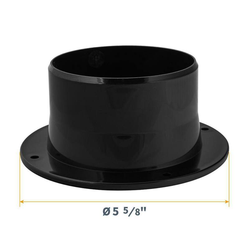 POWERTEC 4 in. OD Inlet Flange, Dust Collection Ducting Connector for Dust Collection System (4-Pack) - 70126-P4