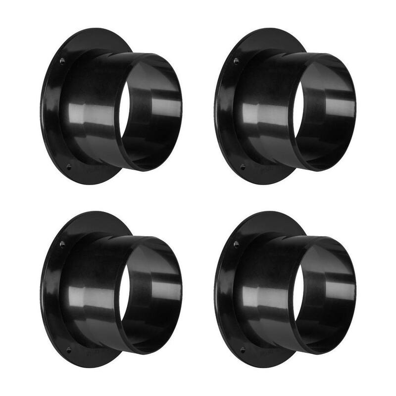 POWERTEC 4 in. OD Inlet Flange, Dust Collection Ducting Connector for Dust Collection System (4-Pack) - 70126-P4