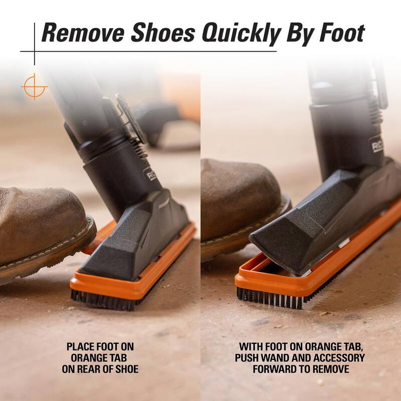 RIDGID 2-1/2 in. NXT Max Floor Tool Shoe Accessory Shop Vac Attachment with Soft Bristles for RIDGID NXT Wet Dry Vacuums - SK1502