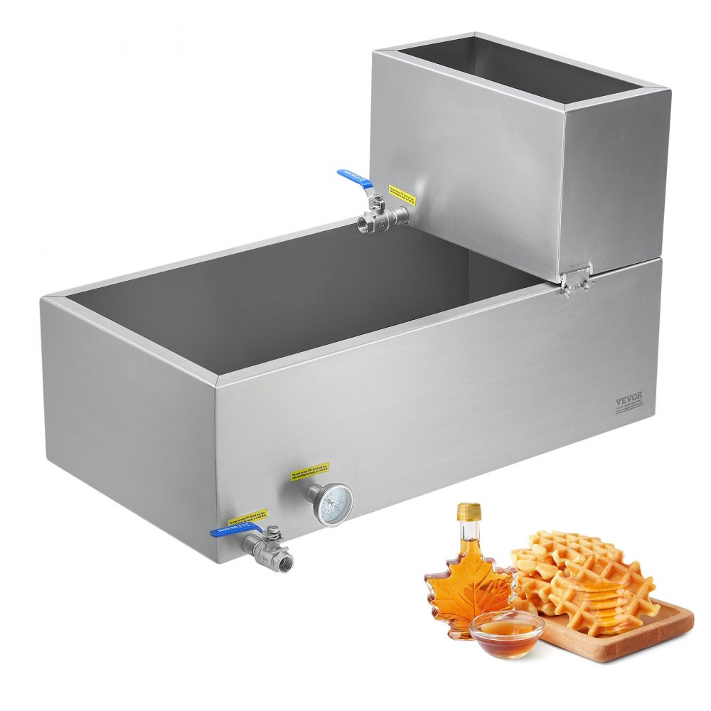 VEVOR Maple Syrup Evaporator Pan 304 Stainless Steel with Valves and Thermometer - DLCZFQ196JL0JM3FQV0