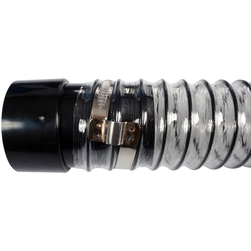 Cen-Tec Quick Click Dust Collection Separator, with 16 ft. Hose and Adapter Set and Urethane Ducting Hose - 97756