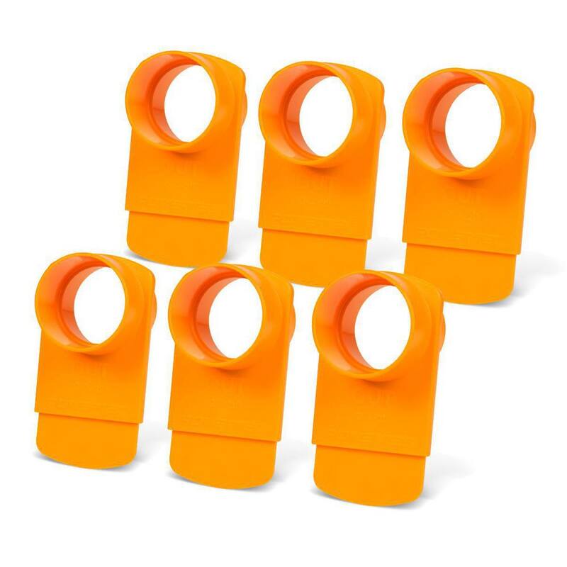 POWERTEC 2-1/2 in. Integrated Blast Gate Clog Resistant Anti Gap Tapered ABS Plastic Fitting for Dust Collection Systems (6-Pack) - 70294-P6