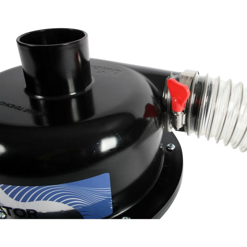 QUICK CLICK Dust Separator with 10 Gal. Stainless Steel Recovery Bin and 16 ft. Hose and Power Tool Adapter Set - 96942