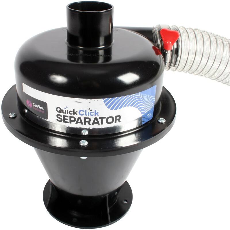 QUICK CLICK Dust Separator with 10 Gal. Stainless Steel Recovery Bin and 16 ft. Hose and Power Tool Adapter Set - 96942