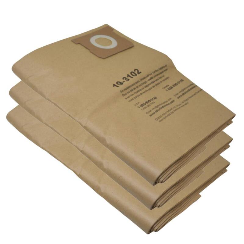 Universal Disposable Filter Dust Bag for 16 Gallon Wet/Dry Vacuum - 3 Pack - AT19-3102