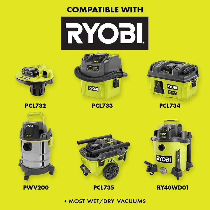 RYOBI UniversalFit Wet/Dry Vacuum Crevice Accessory Tool - A32UA01
