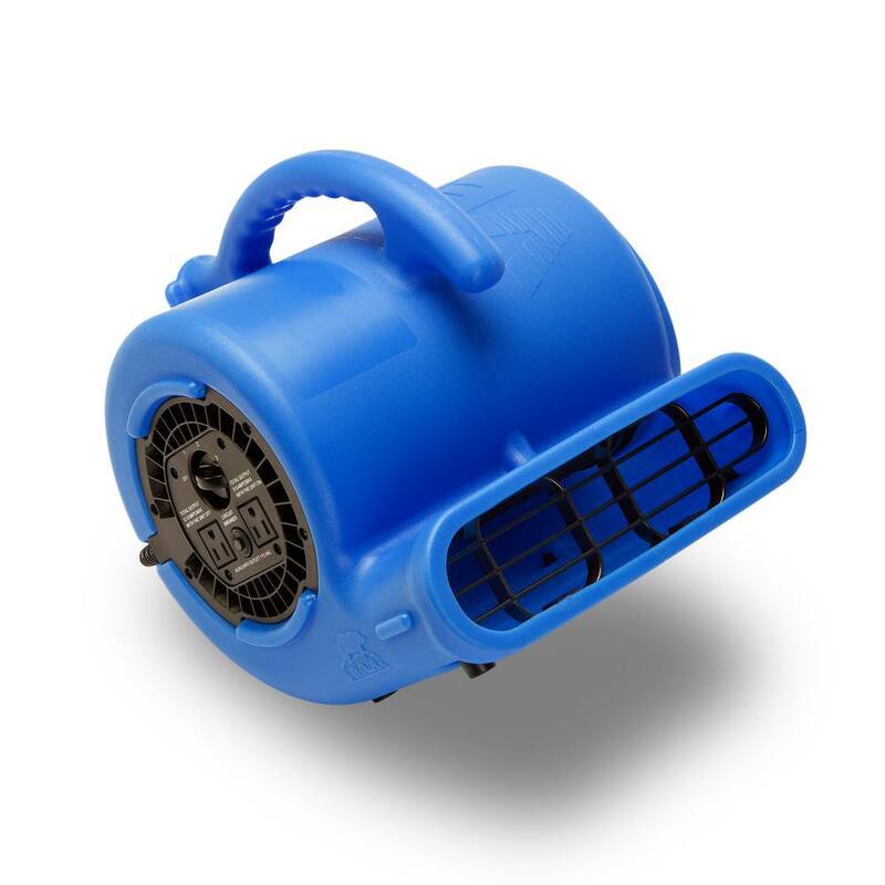 B-Air 1/4 HP Air Mover Blower Fan for Water Damage Restoration Carpet Dryer Floor Home and Plumbing Use in Blue - BA-VP-25-BL