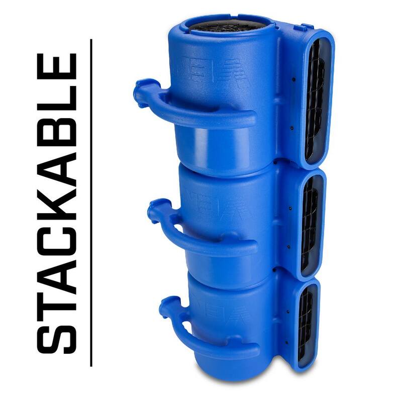 B-Air 1/4 HP Air Mover Blower Fan for Water Damage Restoration Carpet Dryer Floor Home and Plumbing Use in Blue - BA-VP-25-BL