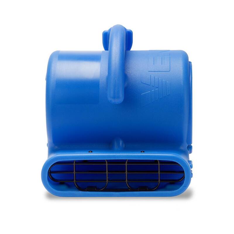 B-Air 1/4 HP Air Mover Blower Fan for Water Damage Restoration Carpet Dryer Floor Home and Plumbing Use in Blue - BA-VP-25-BL