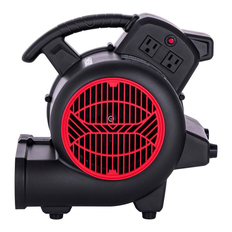 Husky 1/5 HP 6.89 in. 3-Speed Blower Fan in Black with Extended Timer - AM1180