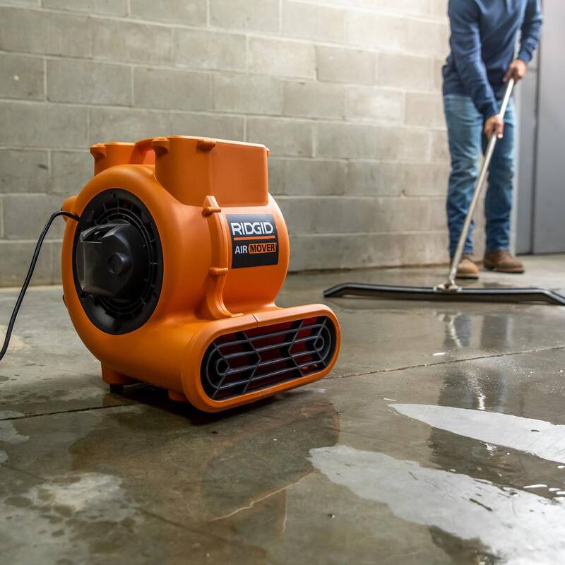 RIDGID 1625 CFM 3-Speed Blower Fan Air Mover with 3 Operating Positions for Water Damage Restoration - AM2286