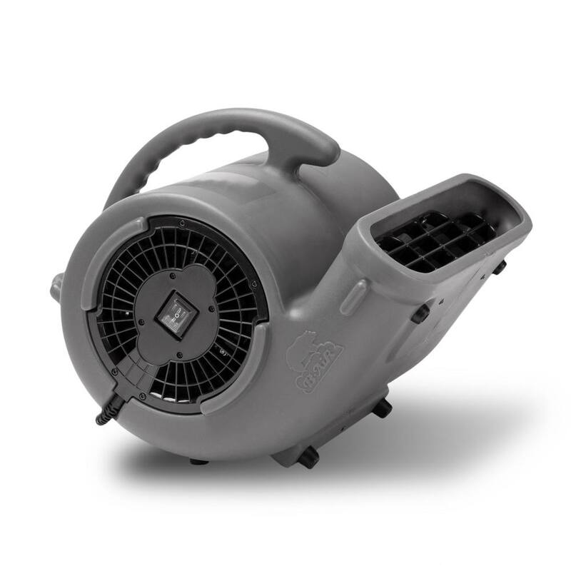 B-Air 1/2 HP Air Mover for Janitorial Water Damage Restoration Stackable Carpet Dryer Floor Blower Fan in Grey - BA-VP-50-GY