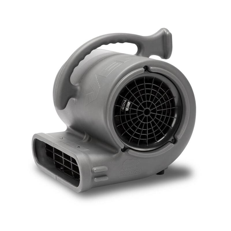 B-Air 1/2 HP Air Mover for Janitorial Water Damage Restoration Stackable Carpet Dryer Floor Blower Fan in Grey - BA-VP-50-GY