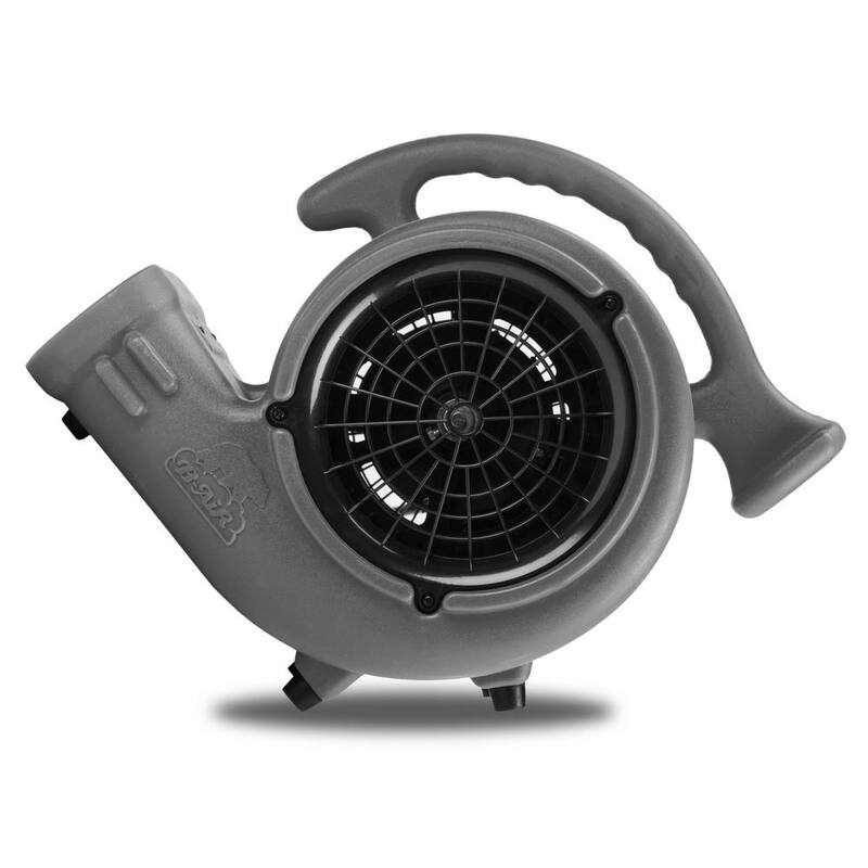B-Air 1/2 HP Air Mover for Janitorial Water Damage Restoration Stackable Carpet Dryer Floor Blower Fan in Grey - BA-VP-50-GY