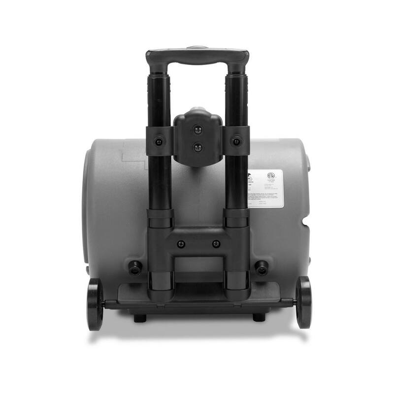 B-Air 1/2 HP Air Mover for Janitorial Water Damage Restoration Stackable Carpet Dryer Floor Blower Fan with Handle Grey - BA-VP-50-GY-H