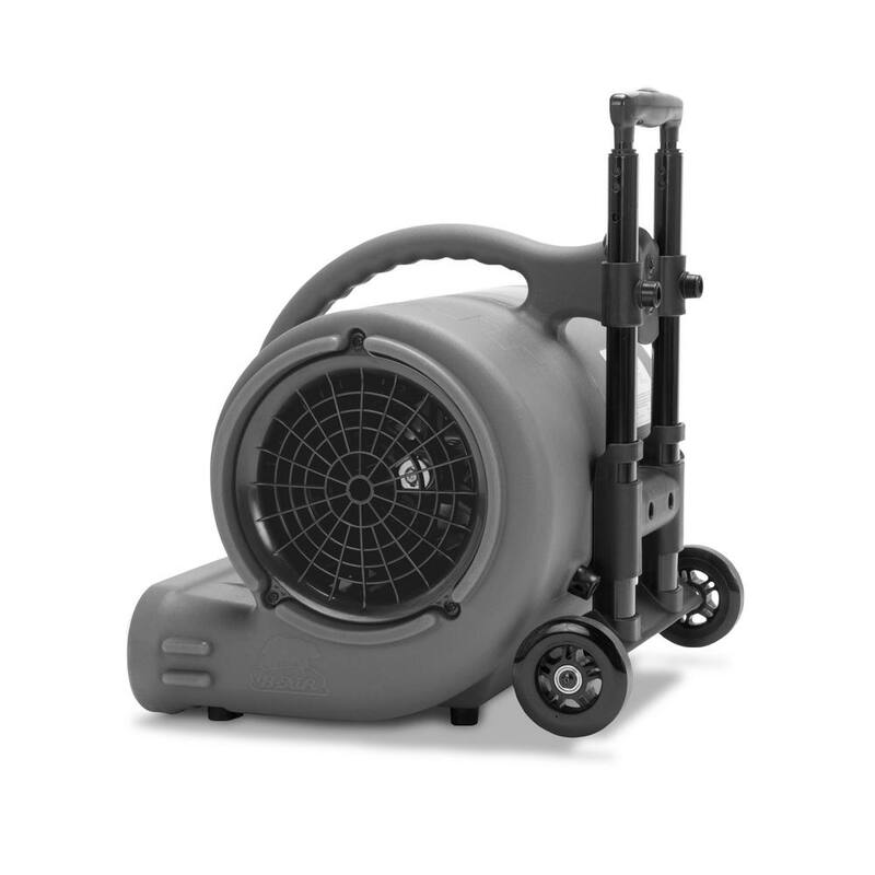 B-Air 1/2 HP Air Mover for Janitorial Water Damage Restoration Stackable Carpet Dryer Floor Blower Fan with Handle Grey - BA-VP-50-GY-H