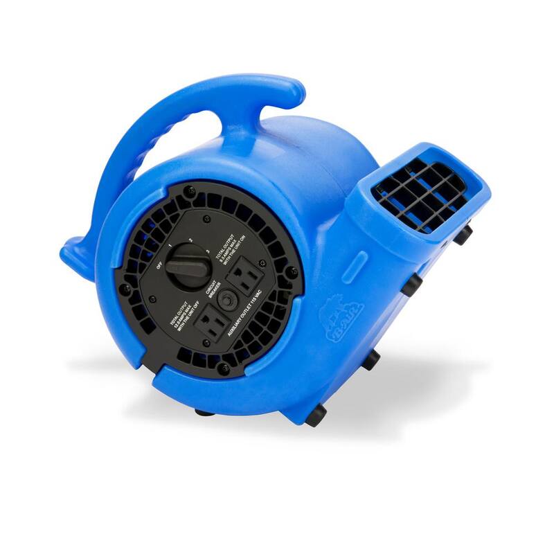 B-Air VP-20 1/5 HP Air Mover for Water Damage Restoration Carpet Dryer Floor Blower Fan Home and Plumbing Use in Blue - BA-VP-20-BL