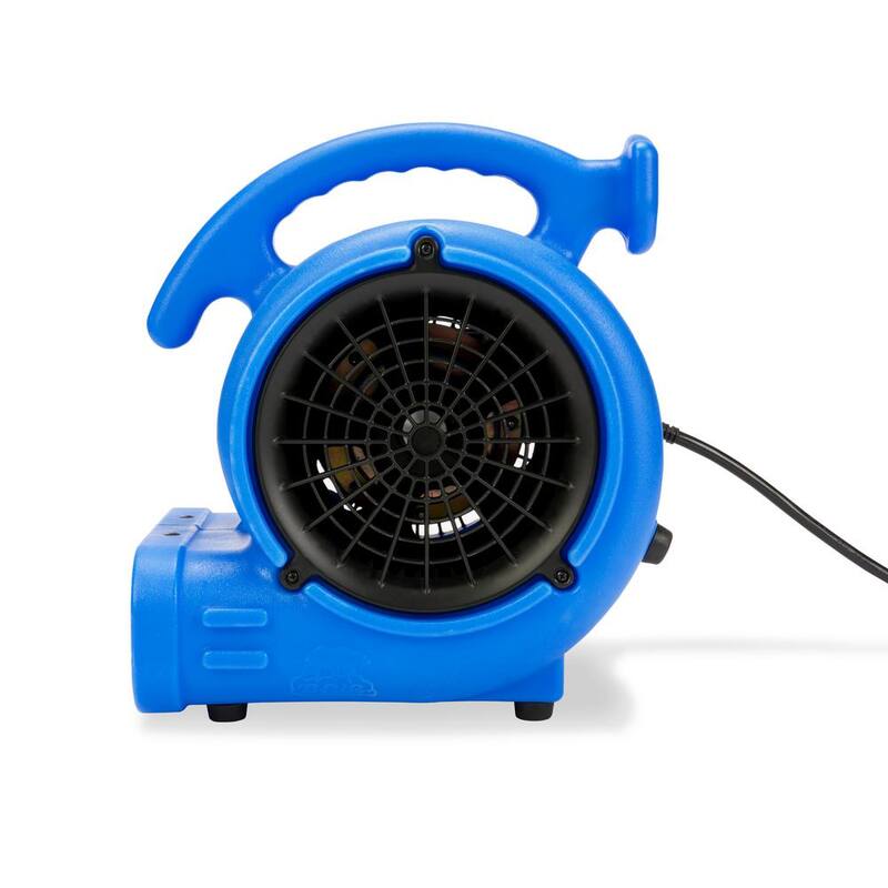 B-Air VP-20 1/5 HP Air Mover for Water Damage Restoration Carpet Dryer Floor Blower Fan Home and Plumbing Use in Blue - BA-VP-20-BL